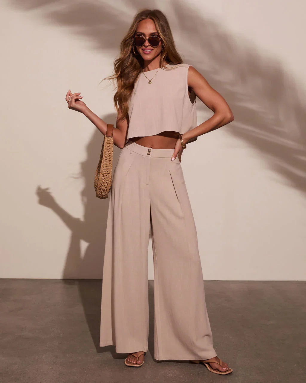 Carissa Pleated Linen Trousers
