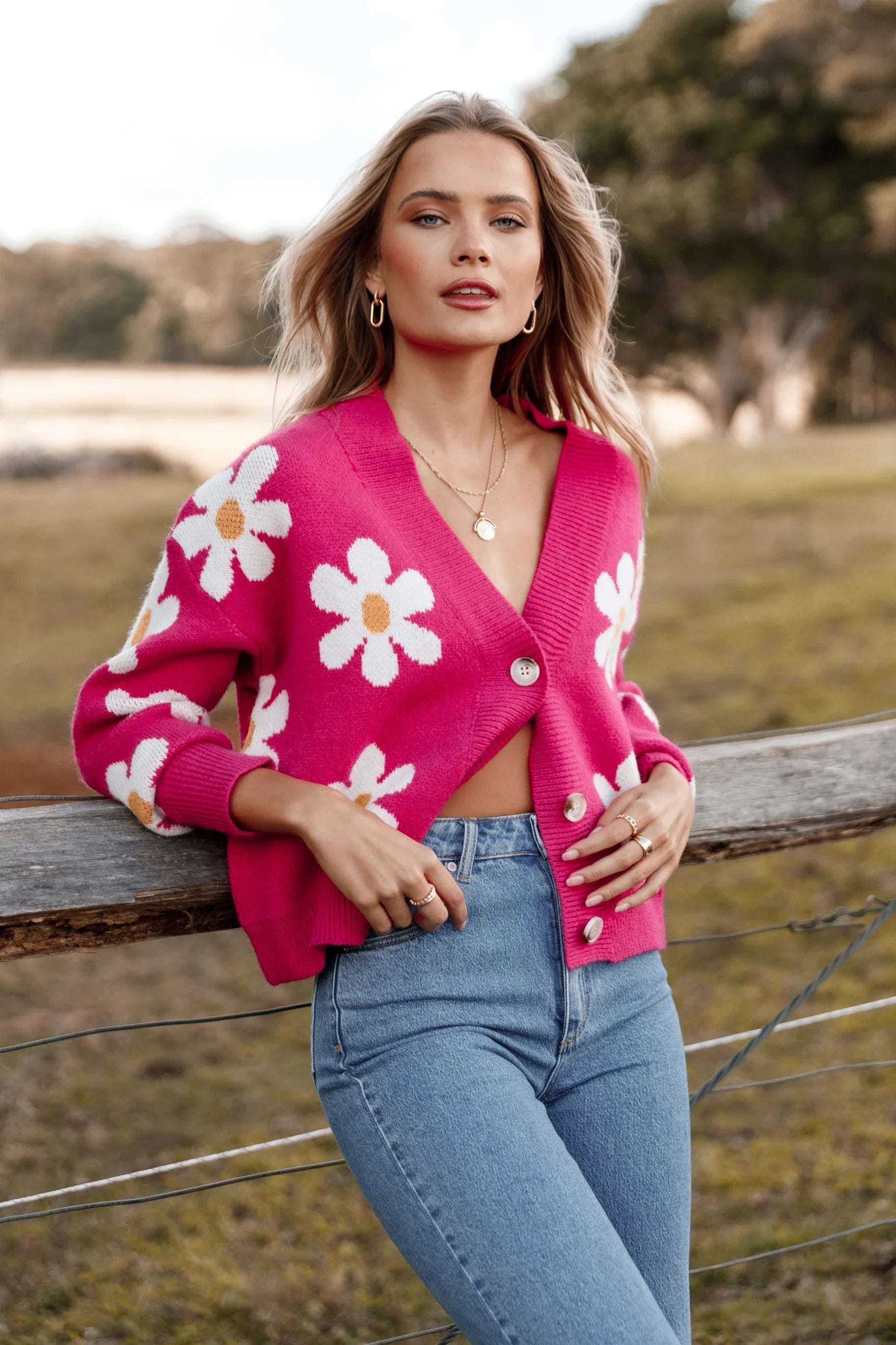 Daisy Cardigan Orchid