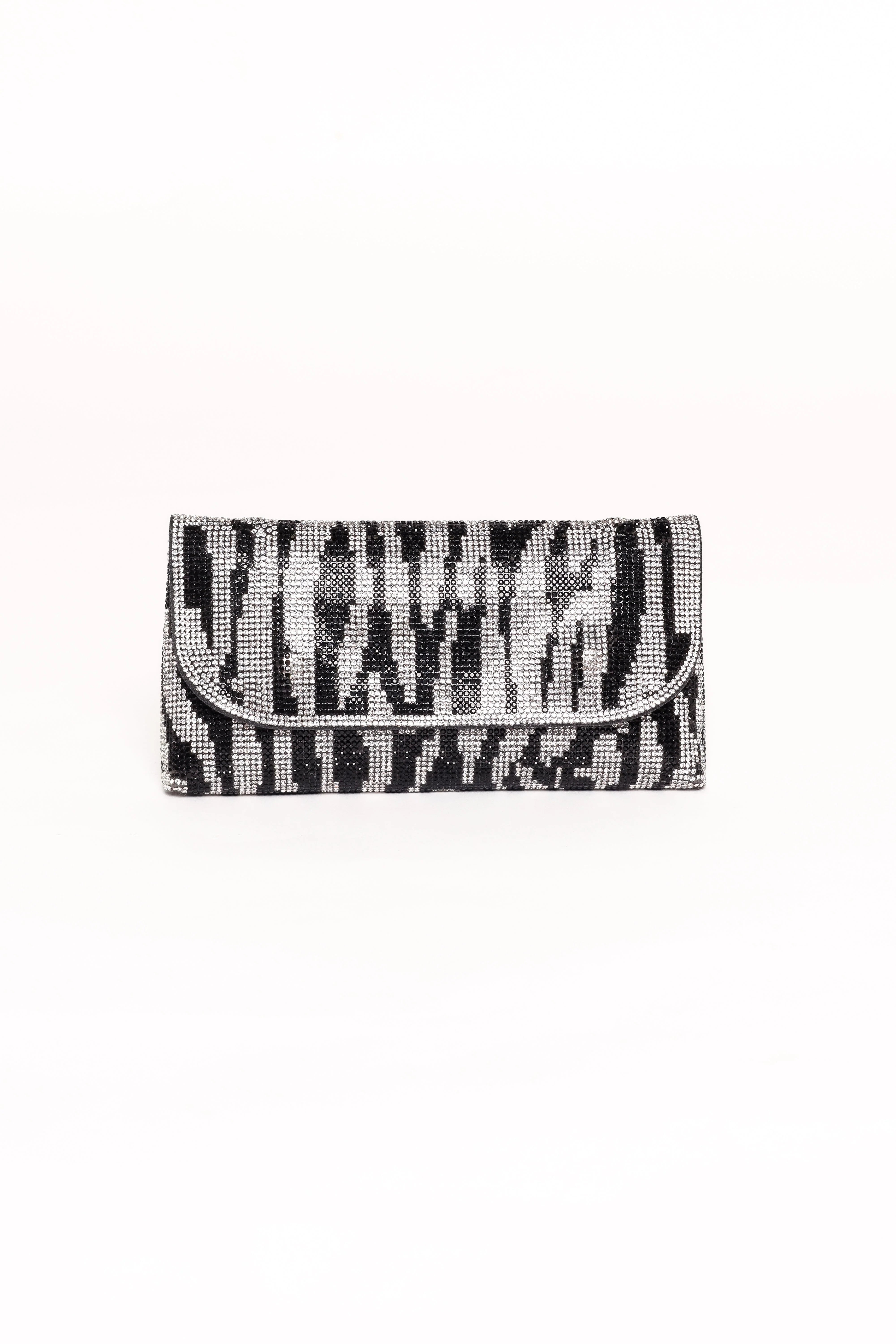 Zara Embellished Bag Zebra