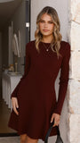 Amity Mini Dress Burgundy