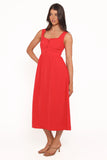 Melrose Midi Dress Red