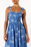 Ginelle Jumpsuit Blue Palm Print