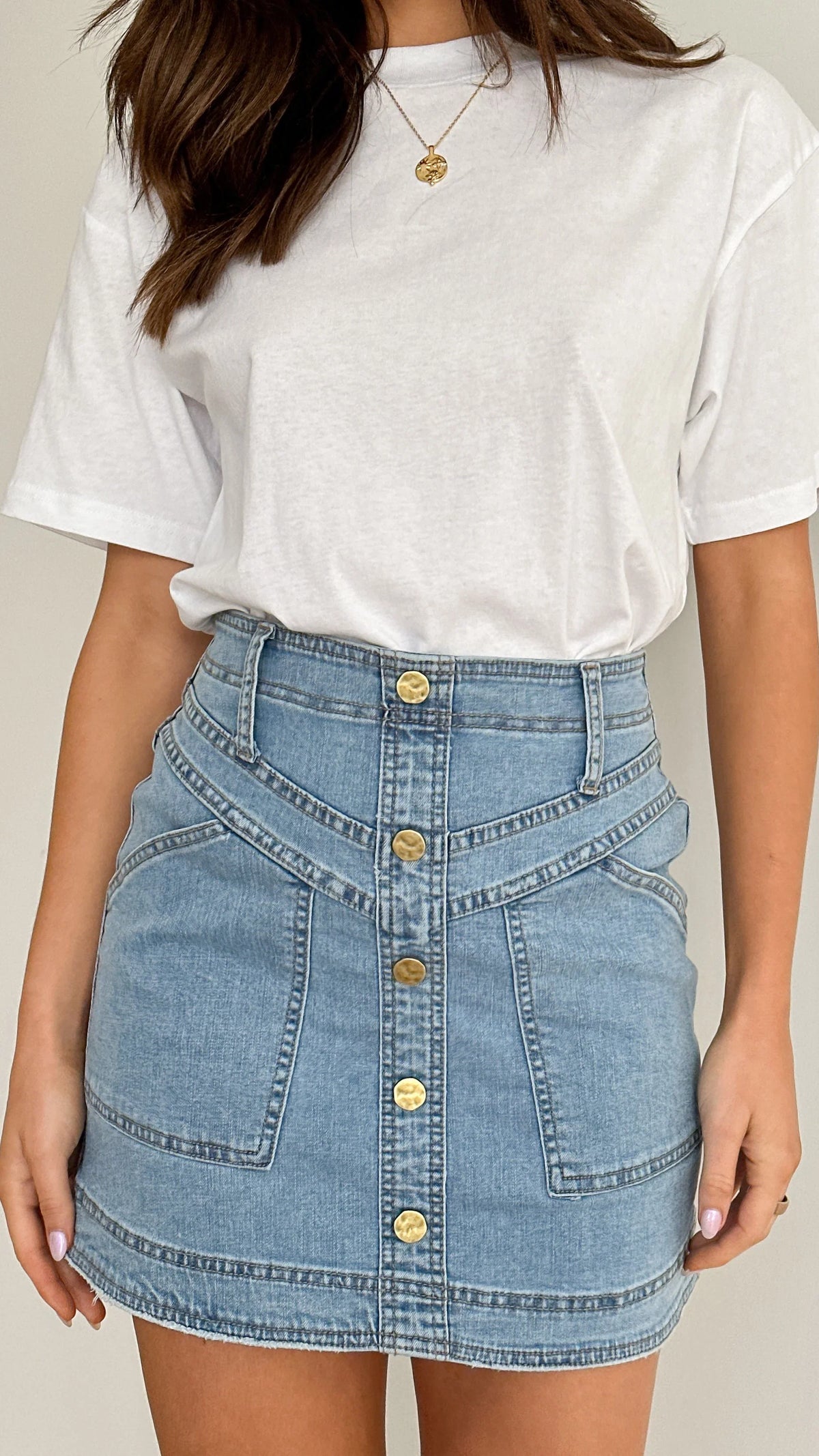Lucilla Mini Skirt Blue Denim