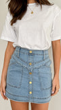 Lucilla Mini Skirt Blue Denim