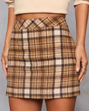 Witney Plaid Knitted Mini Skirt