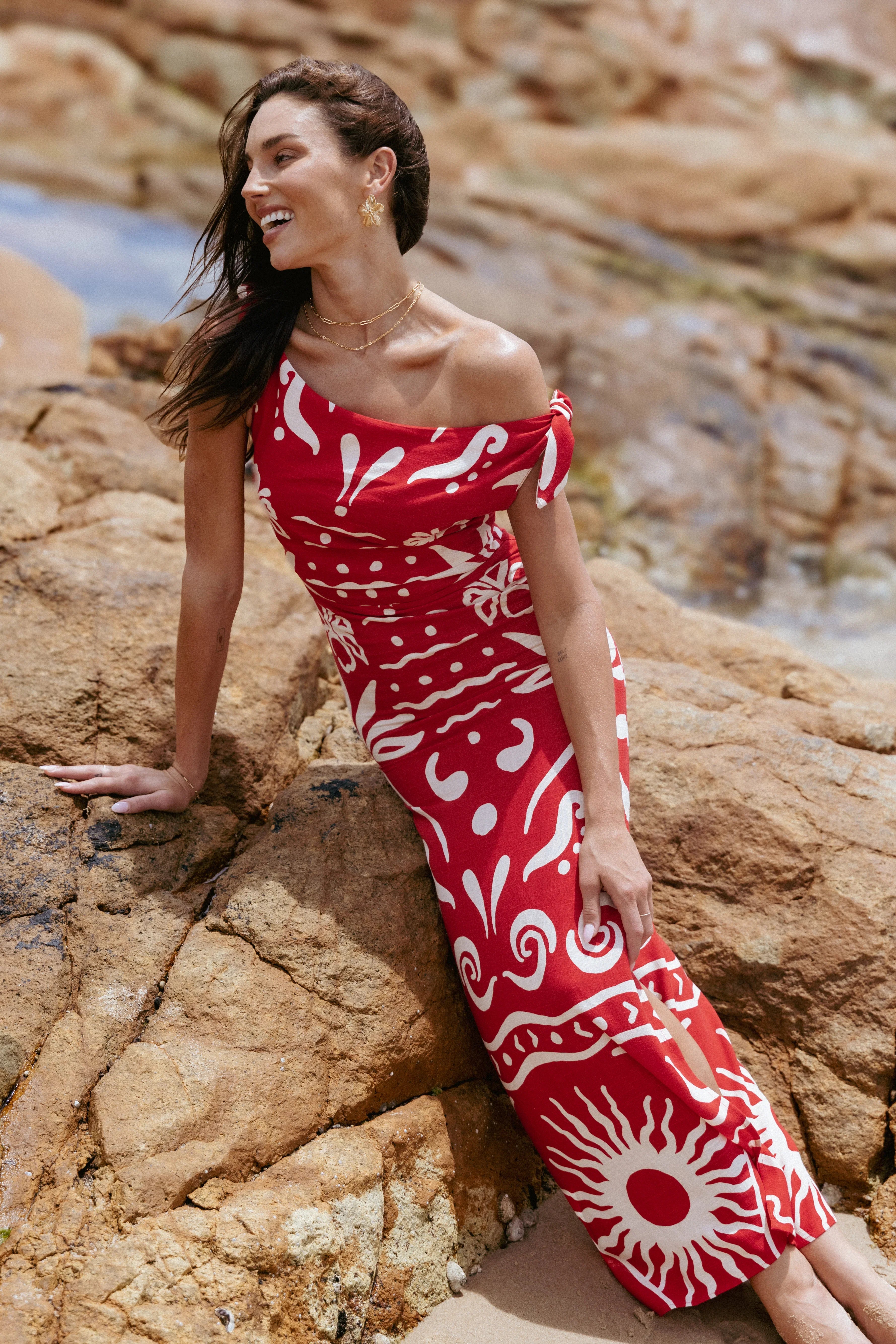 Brigid Midi Dress Sunburst