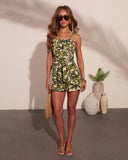 Kalanie Resort Print Waist Tie Romper