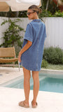 Rayna Denim Mini Dress Dark Denim