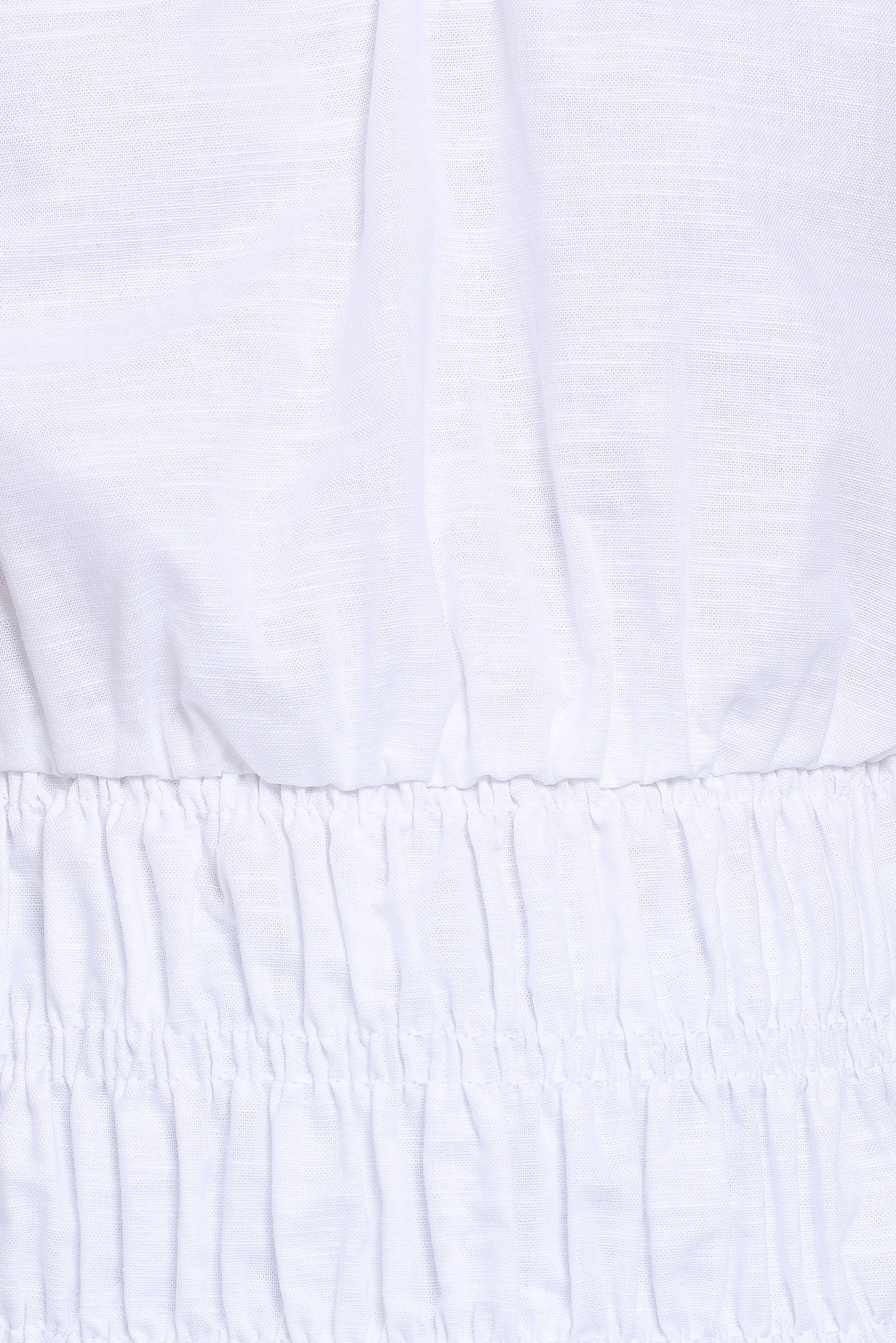 Lucilla Shirred Waist Top White
