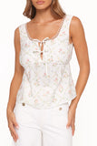 Gail Top White Vintage Floral