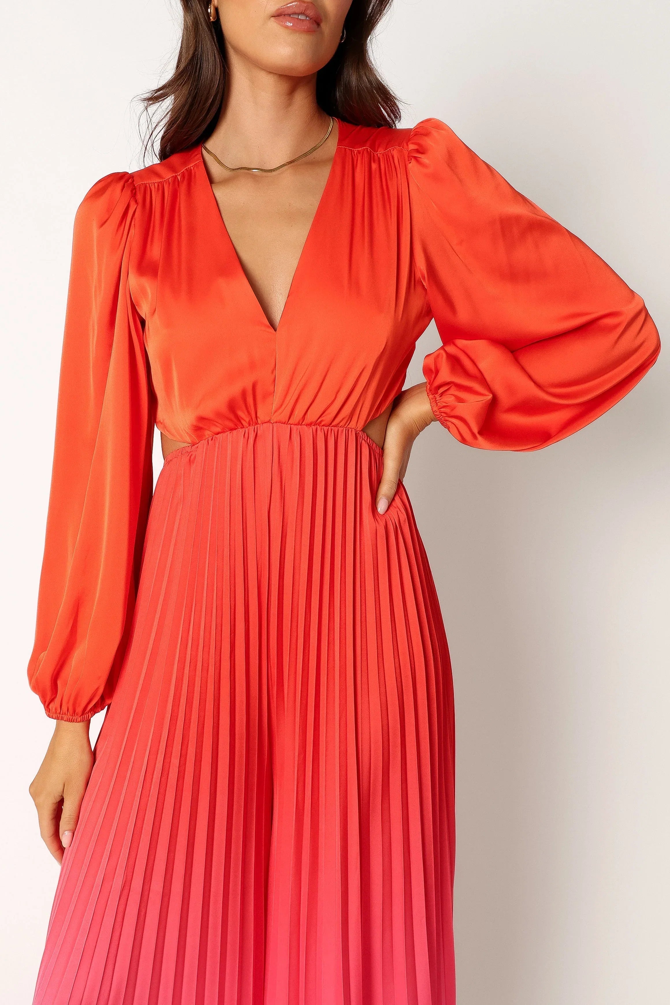 Krista Gradient Jumpsuit Red