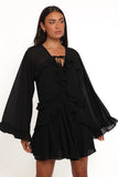 Magnolia Long Sleeve Mini Dress Black