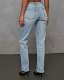 Clean Slate Super Stretch High Rise Straight Leg Jeans
