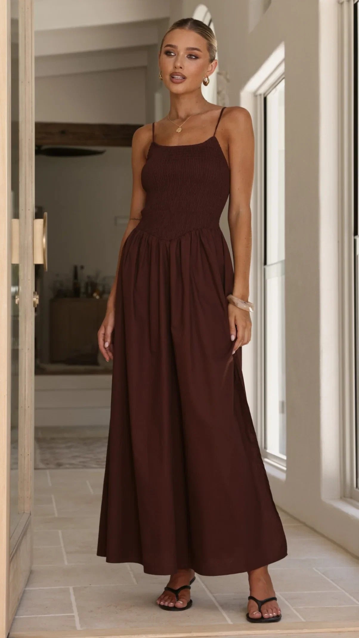 Gena Maxi Dress Chocolate