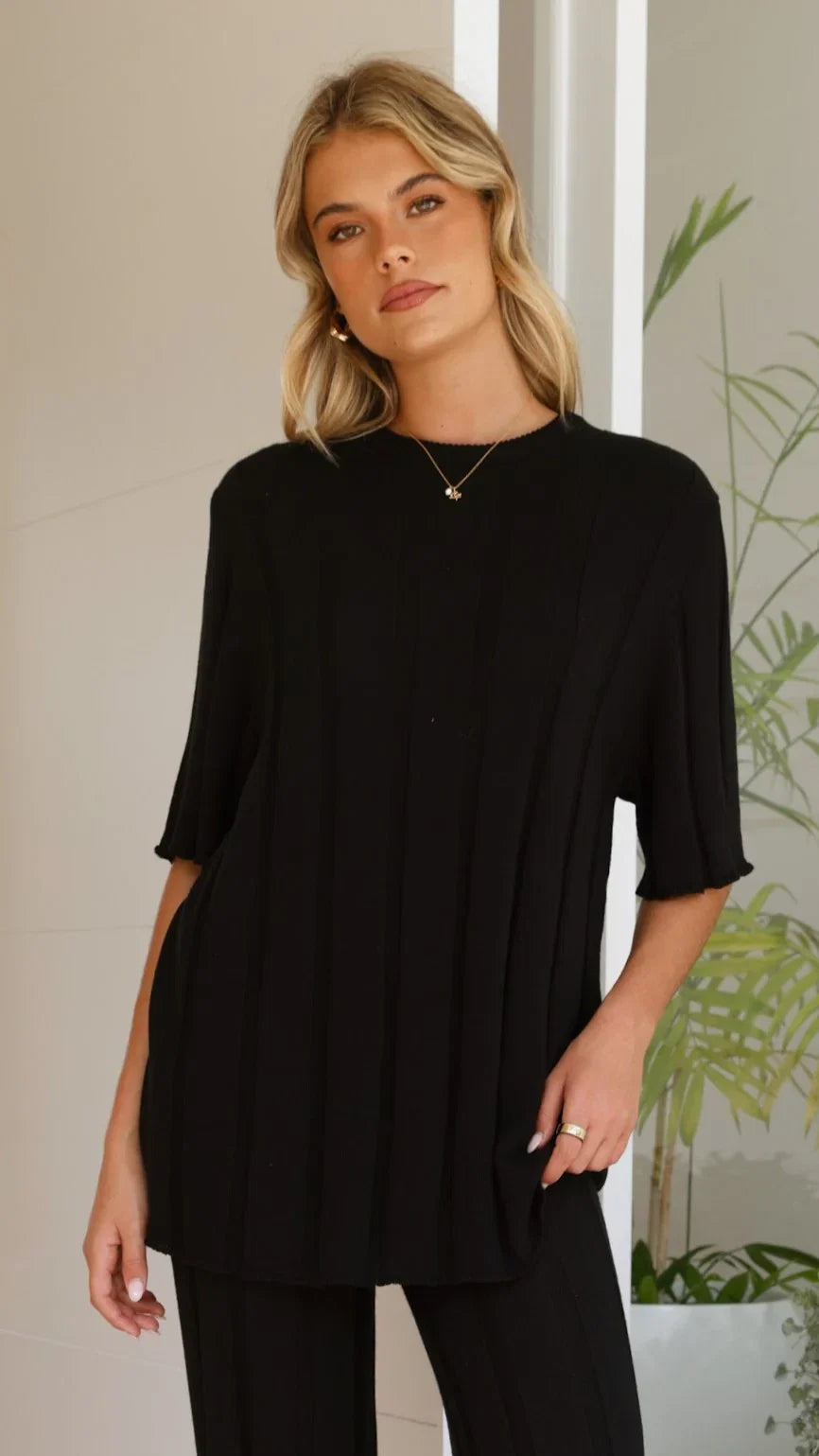 Bayu Knit Top Black