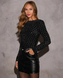 Evening Glam Sequin Bodysuit