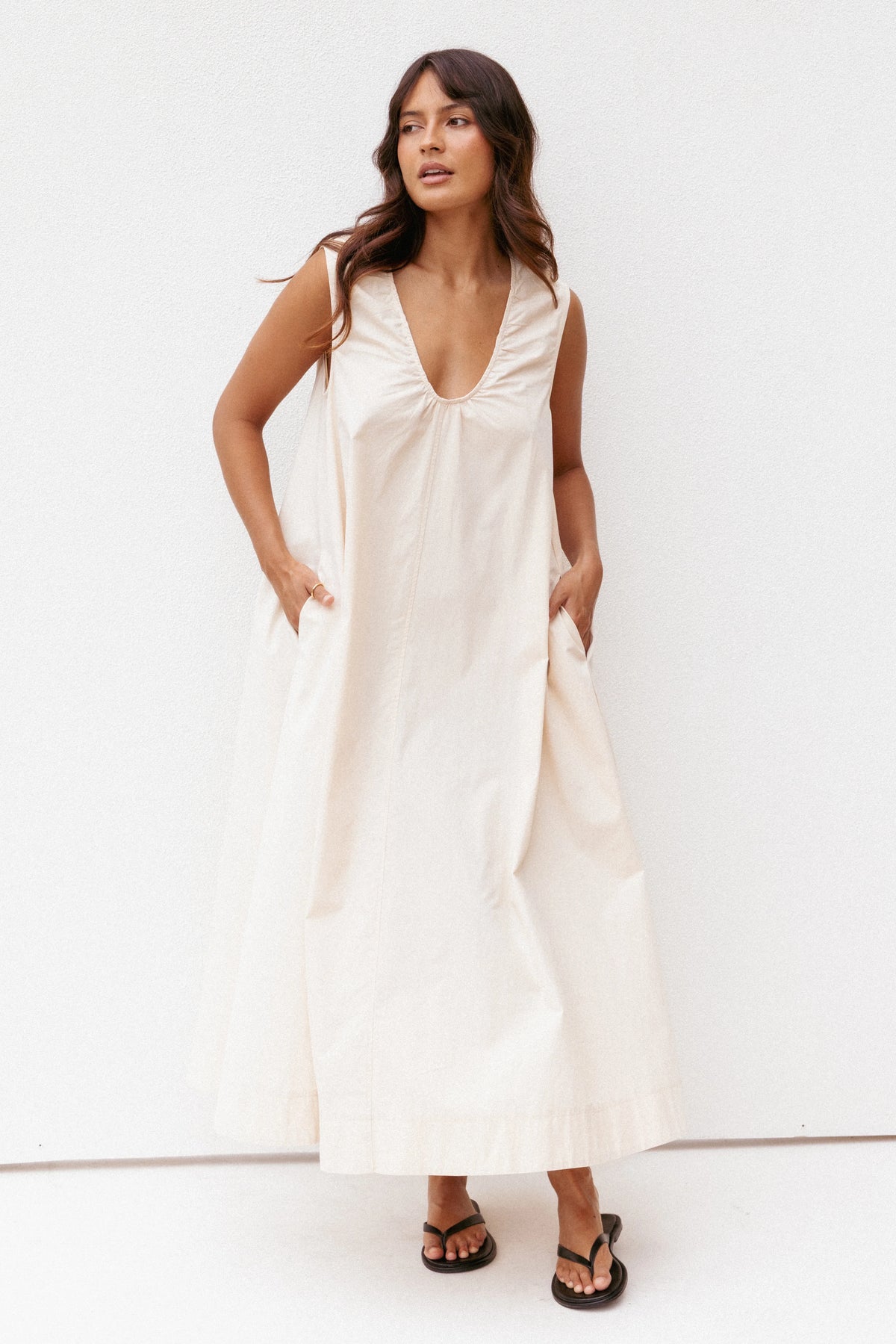 Laurita Maxi Dress Oatmeal