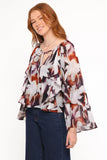 Elinor Top Blurred Floral