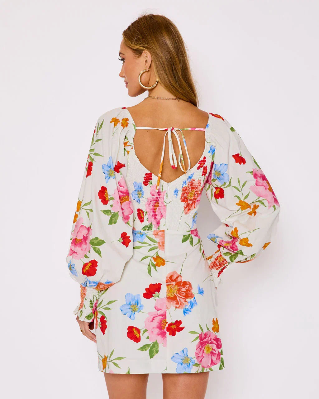 Meadow Sun Floral Print Mini Dress