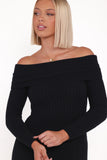 Francisco Long Sleeve Mini Dress Black