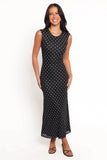 Drea Maxi Dress Black Polka Dot