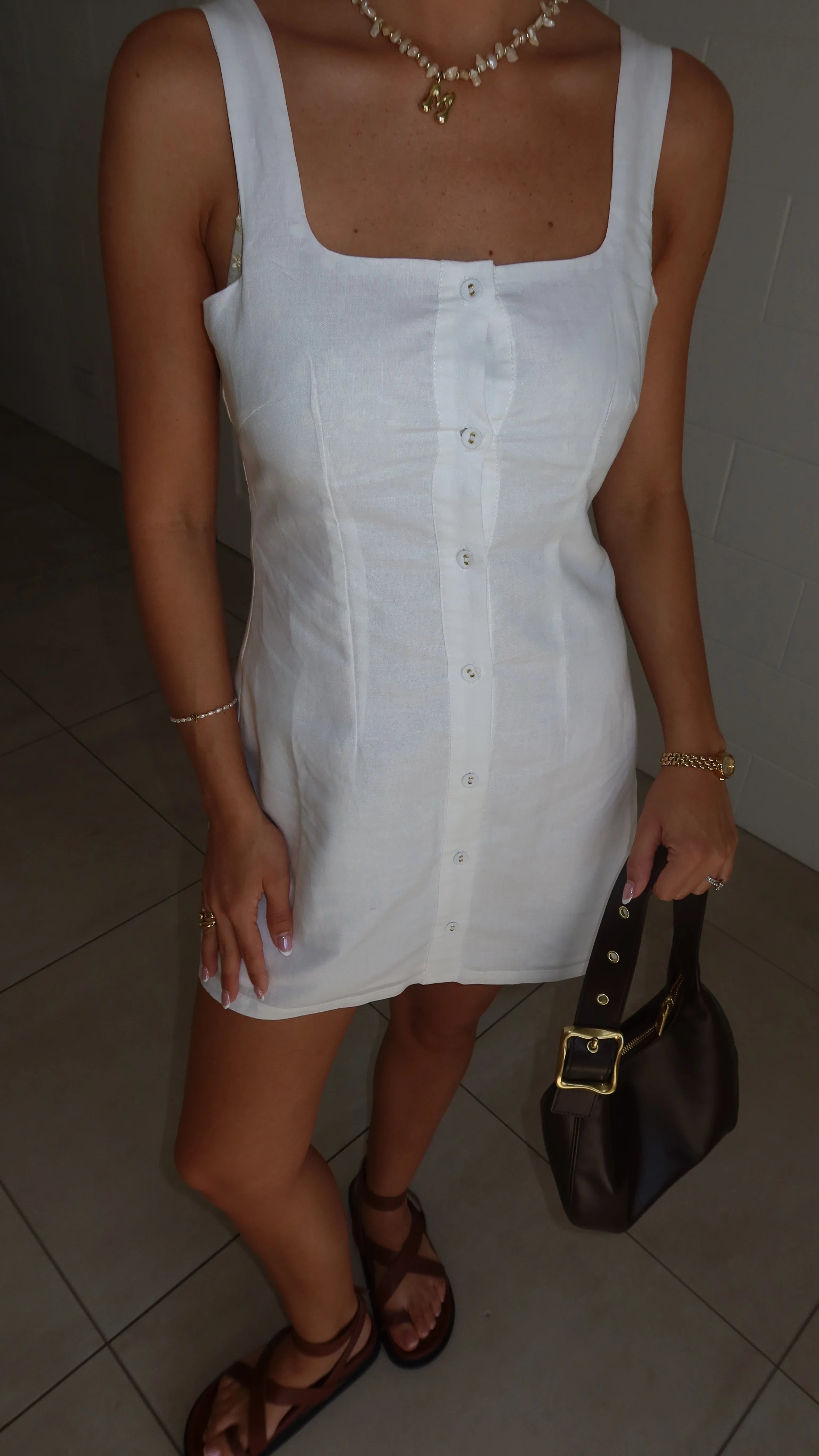 Candie Mini Dress Off White