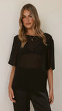Davette Mesh T Shirt Black