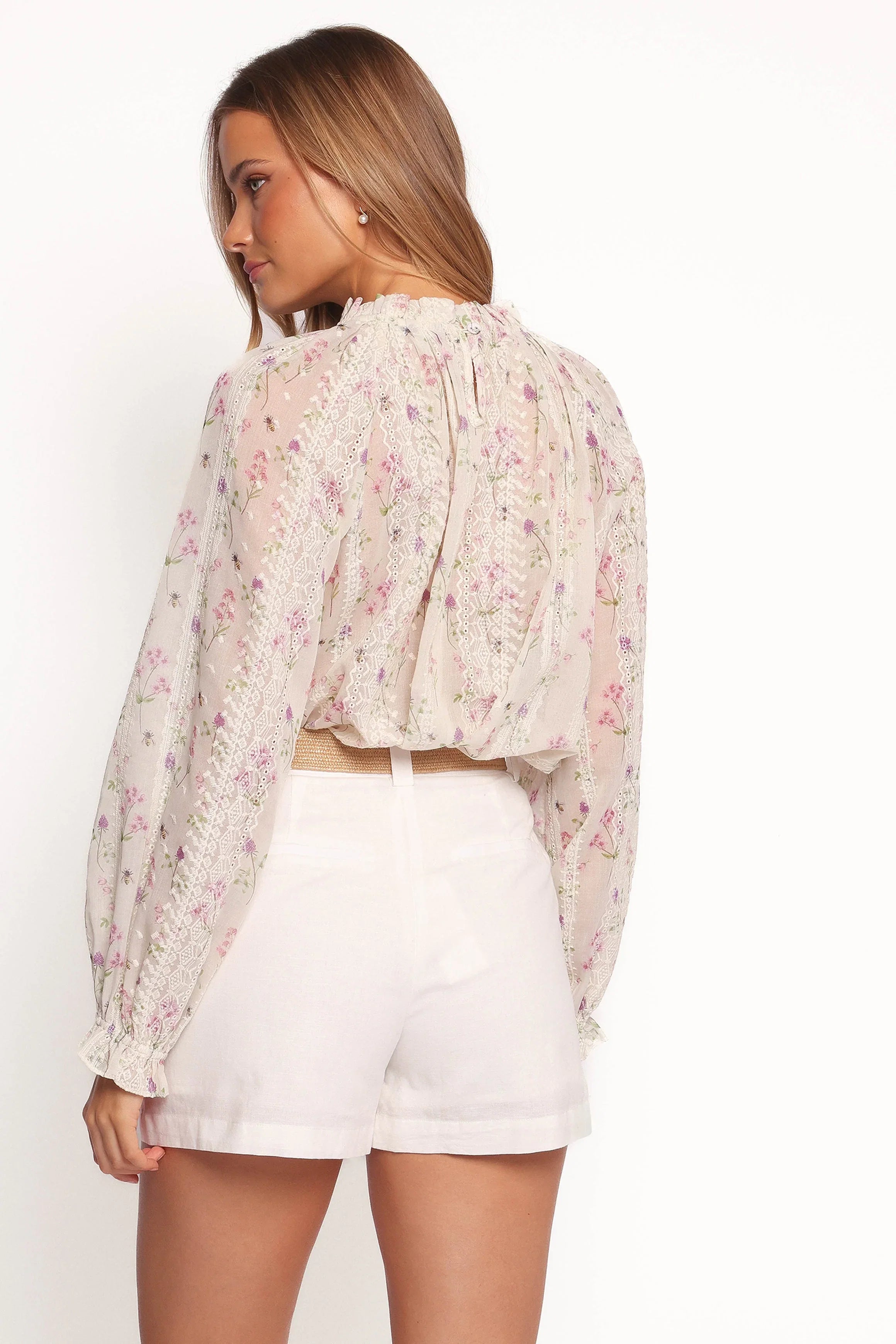 Annie Long Sleeve Top Pink Floral
