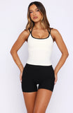Power Boost Active Tank Cream Black