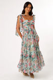 Floret Midi Dress Blue Multi