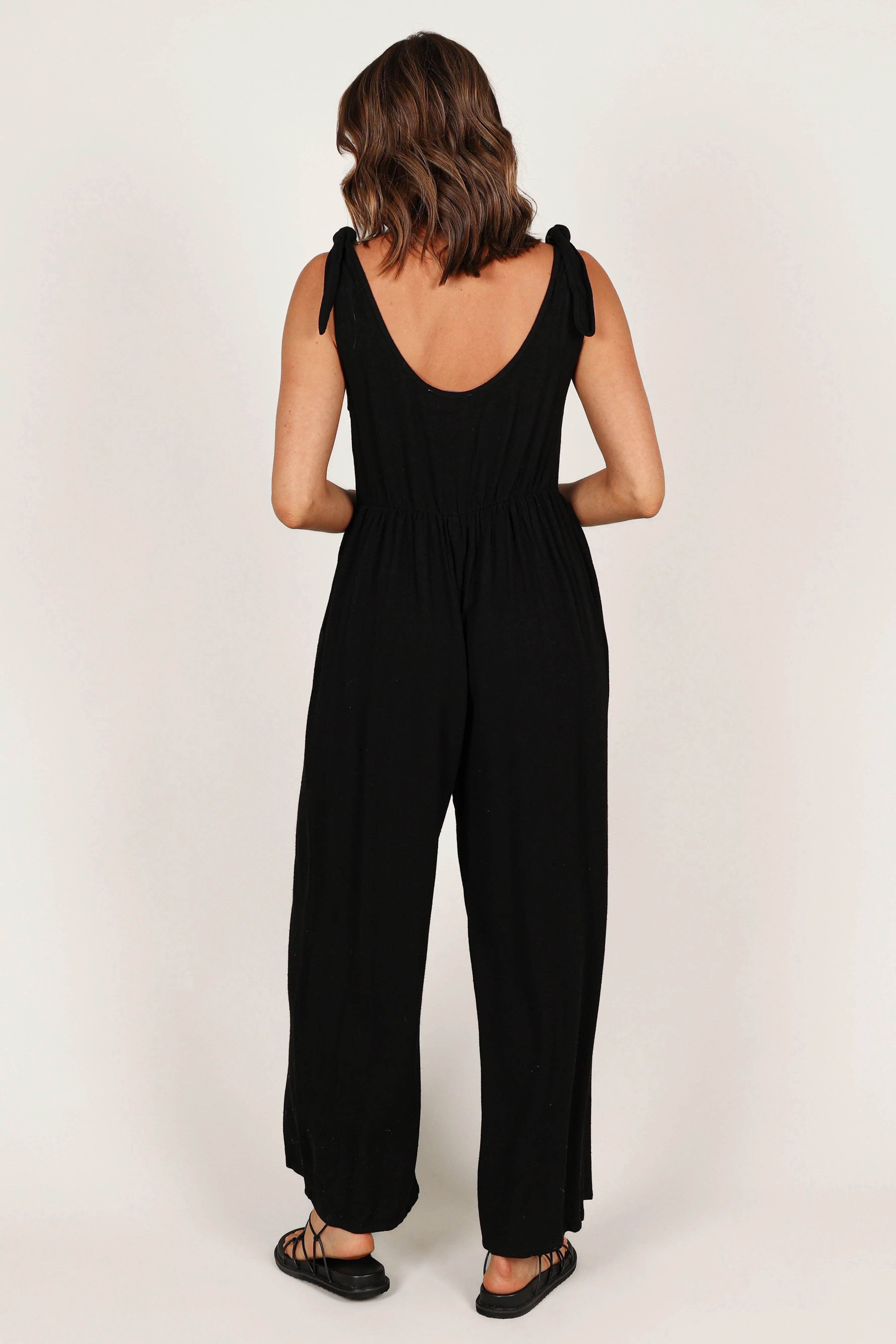 Ayla Linen Jumpsuit Black