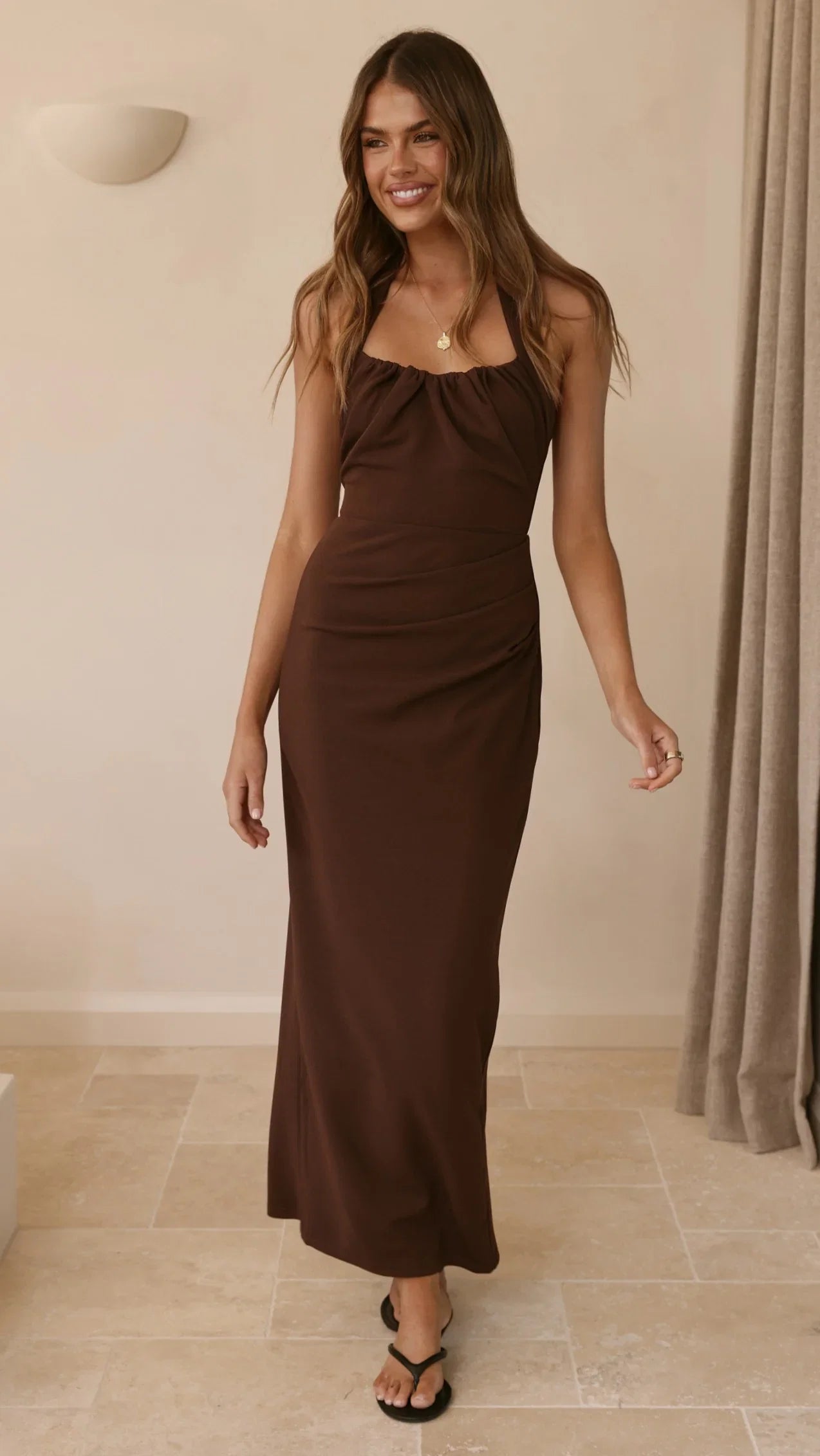 Dita Maxi Dress Chocolate