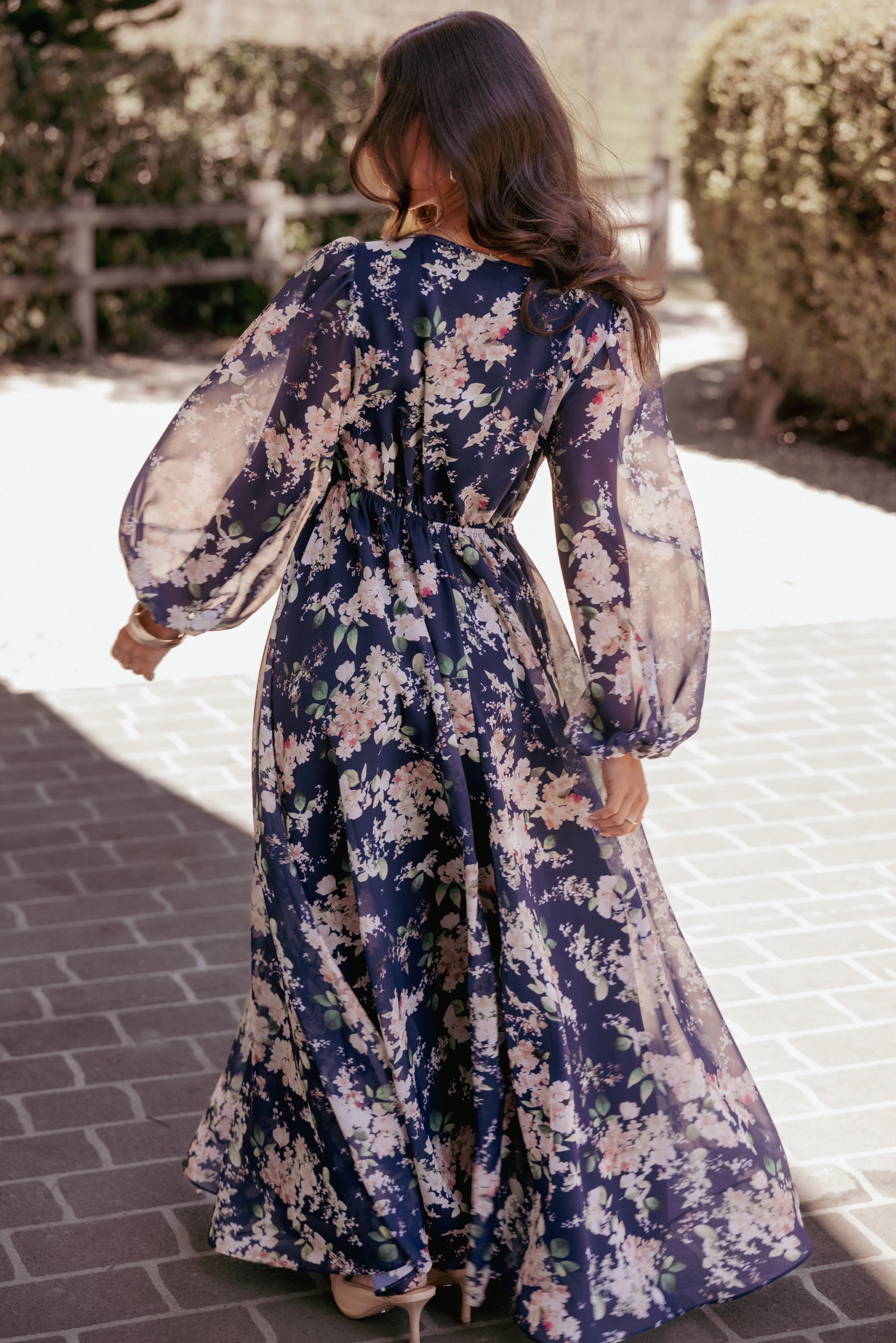 Anisa Maxi Dress Navy Floral