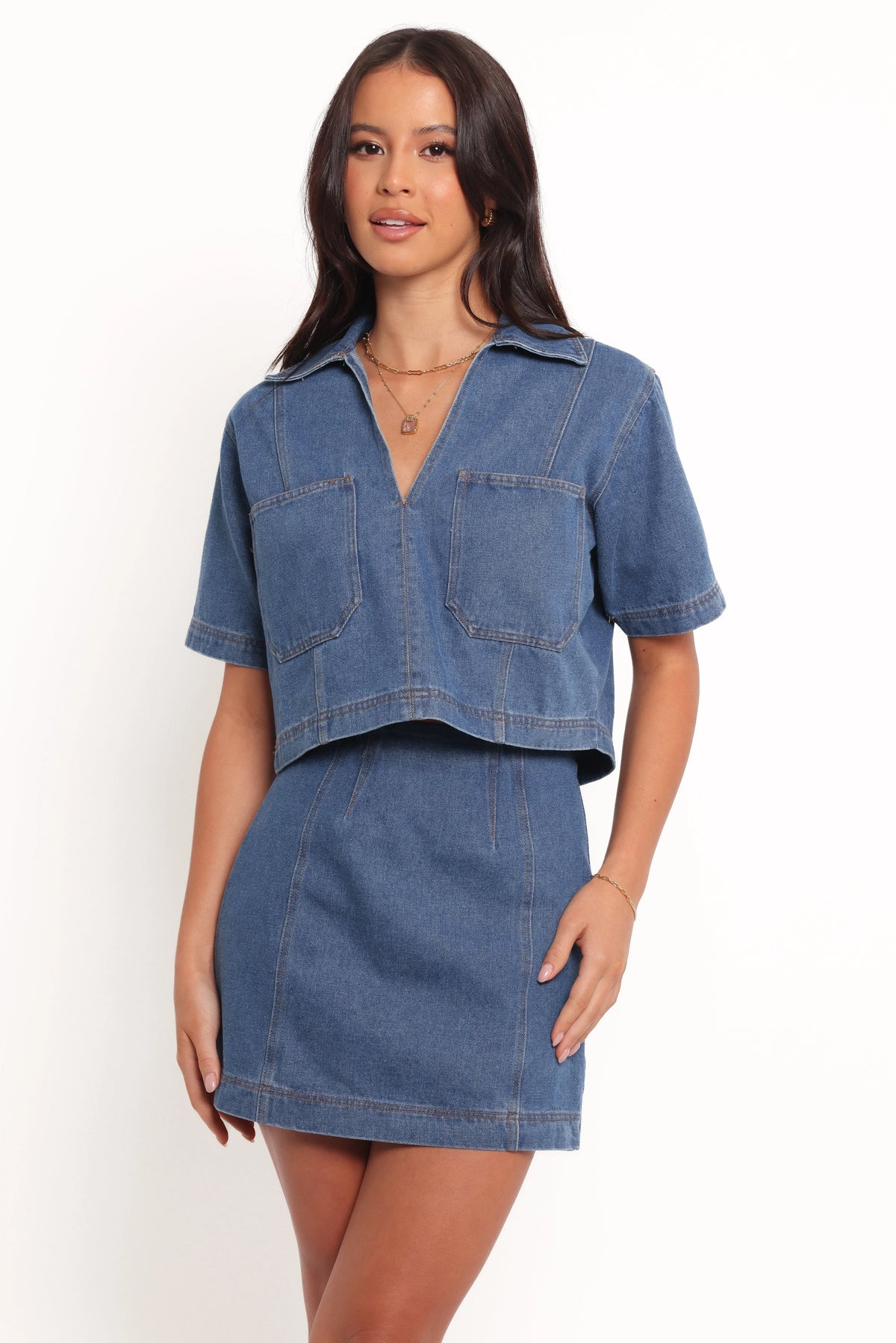 Cera Two Piece Set Medium Denim