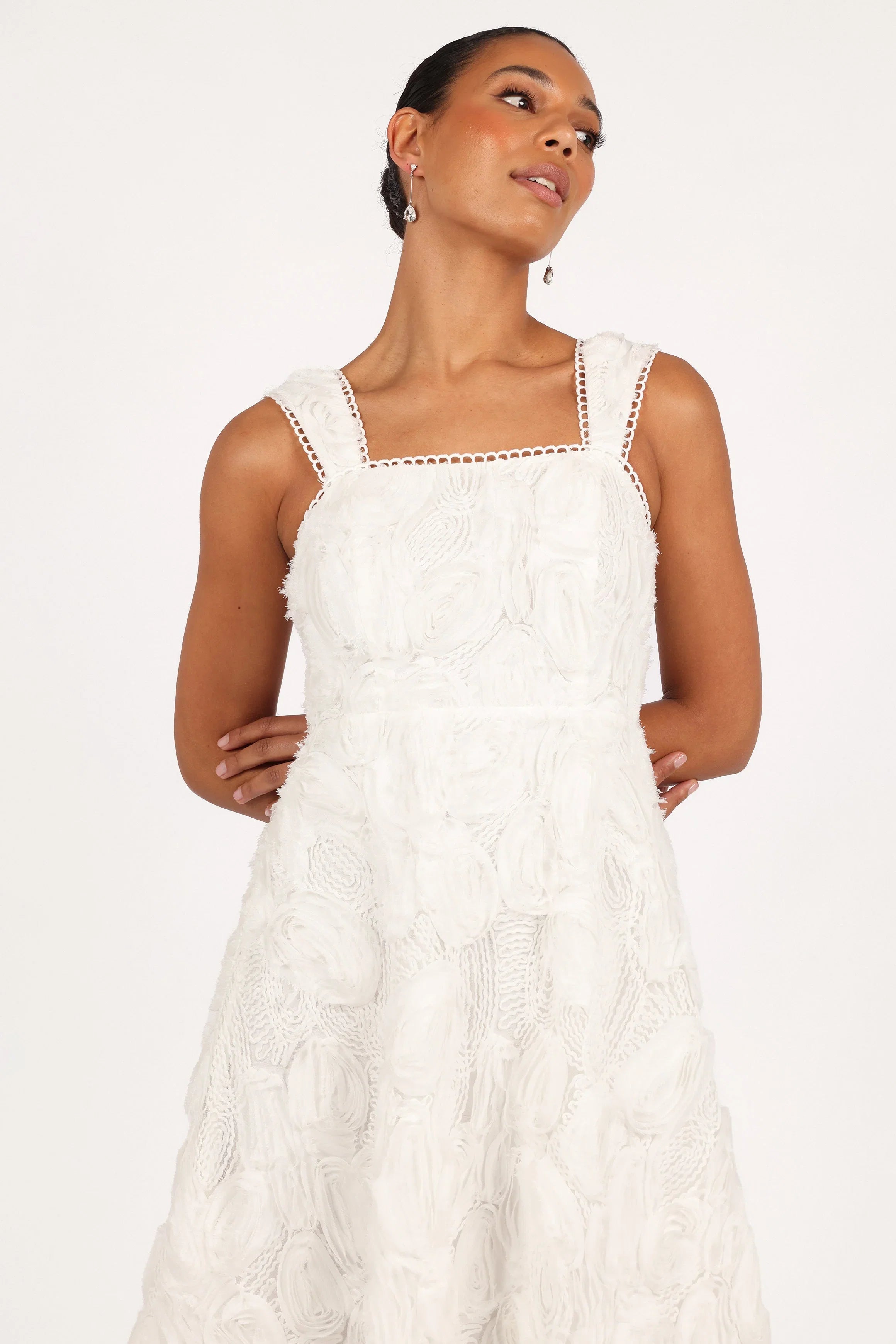 Gabbie Midi Dress White