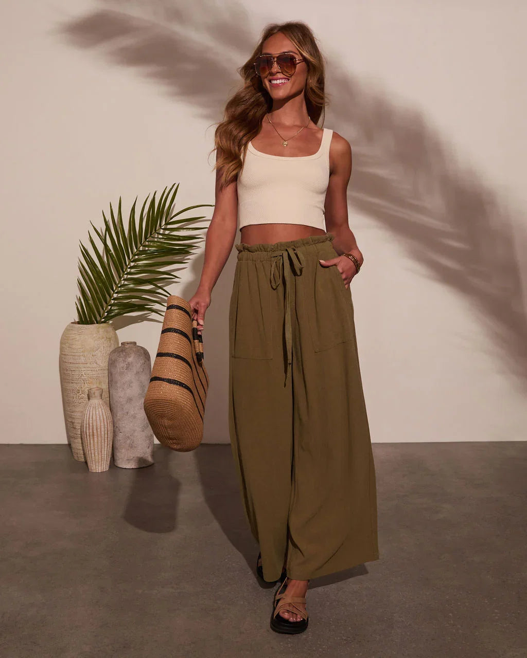 Journey On Linen Drawstring Pants
