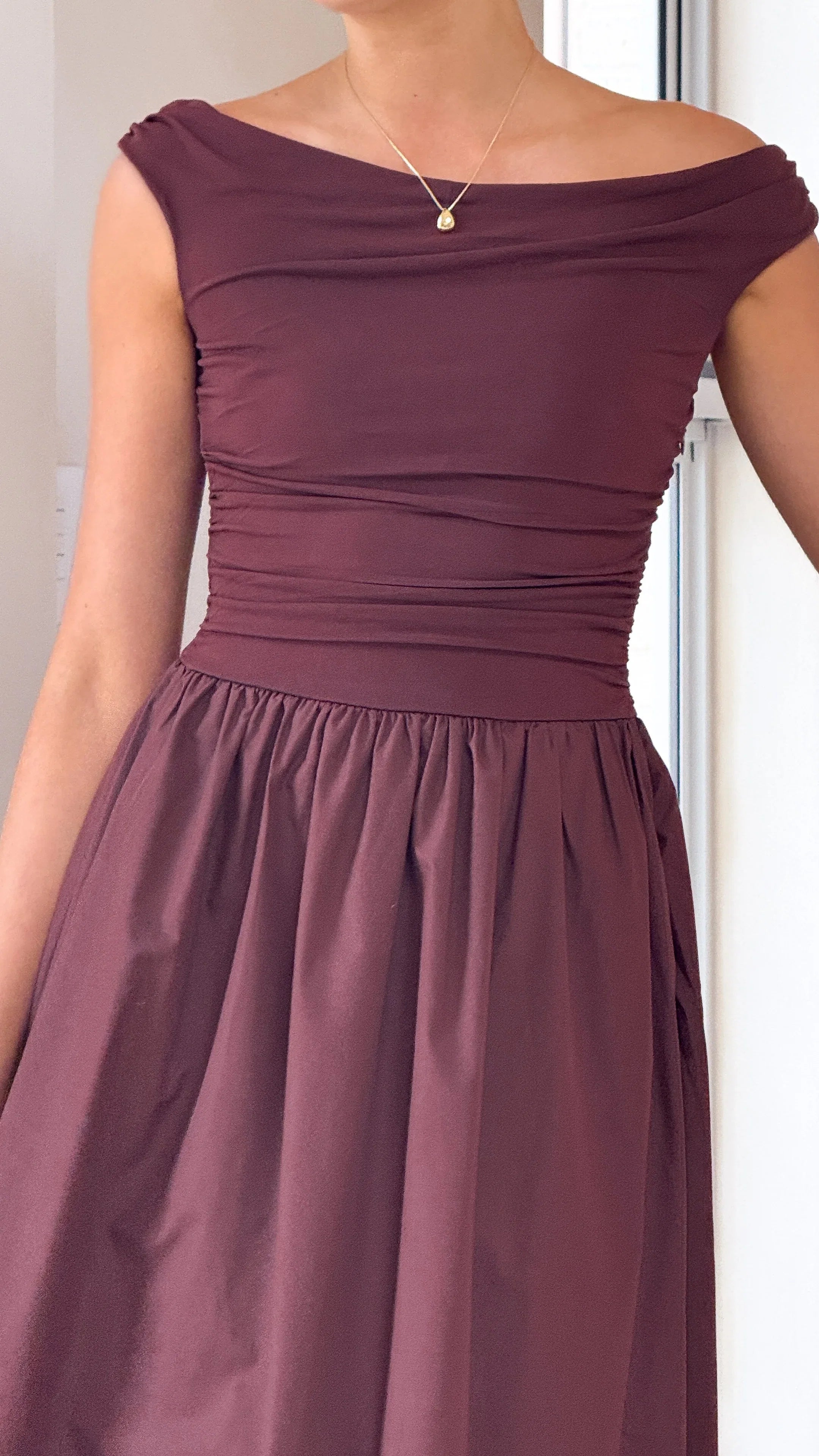 Immy Midi Dress Brown