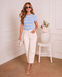 Fresh Cut Edit Striped Knit Top