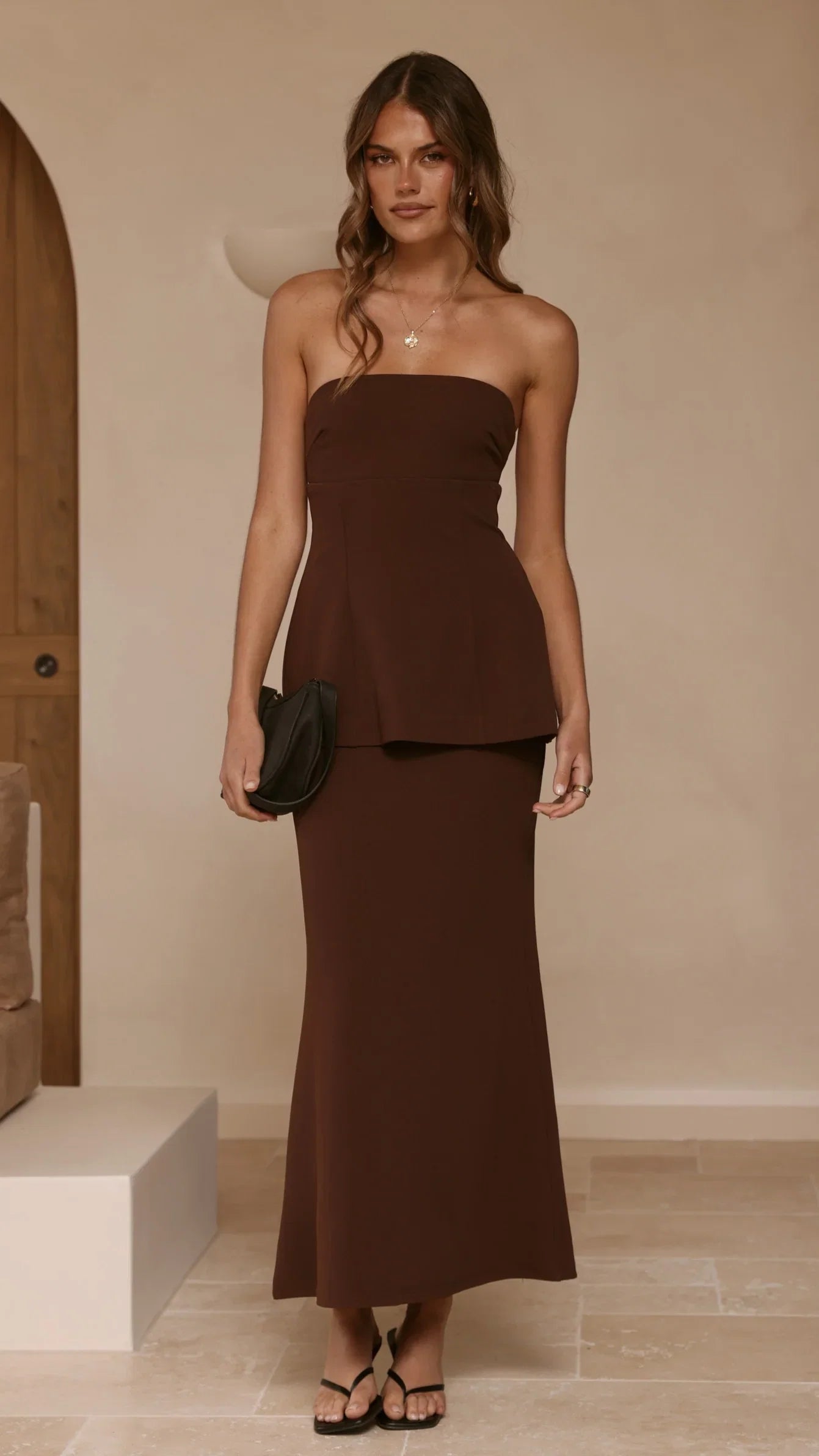 Aaliyah Maxi Dress Chocolate