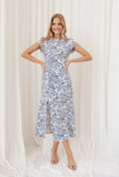 Lisbeth Midi Dress Blue Floral