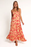 Forbes Maxi Dress Red Floral