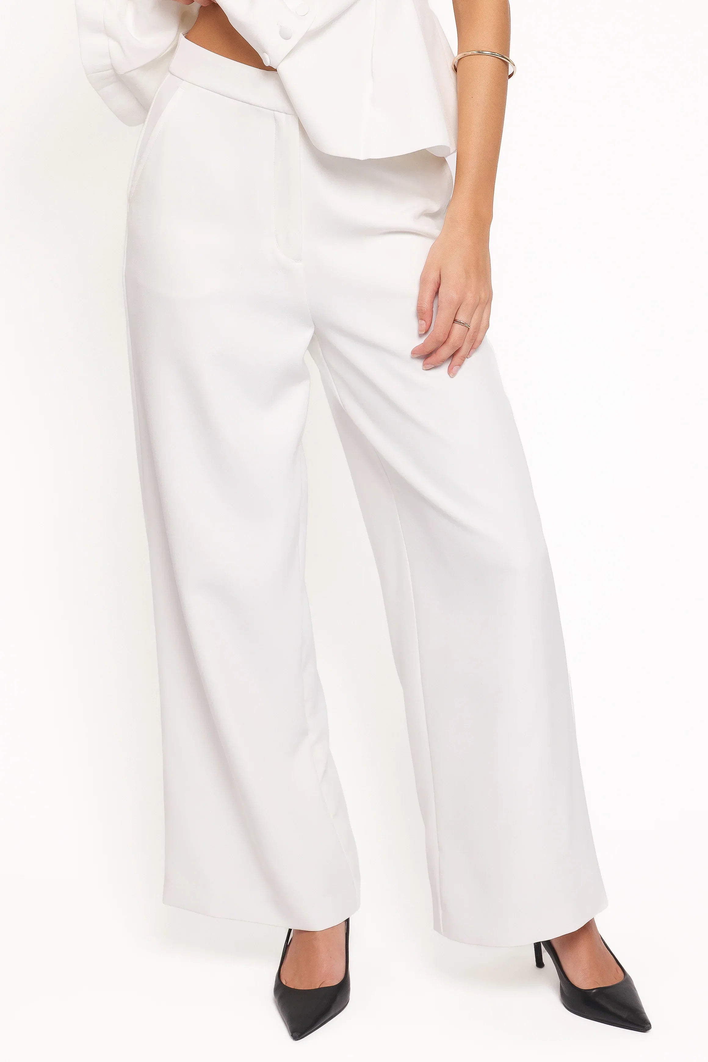 Odelia Halter Vest Pant Set White
