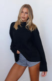 Winters Chill Knit Sweater Black