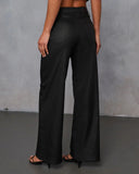 Rio Super Stretch Wide Leg Coated Denim Jeans