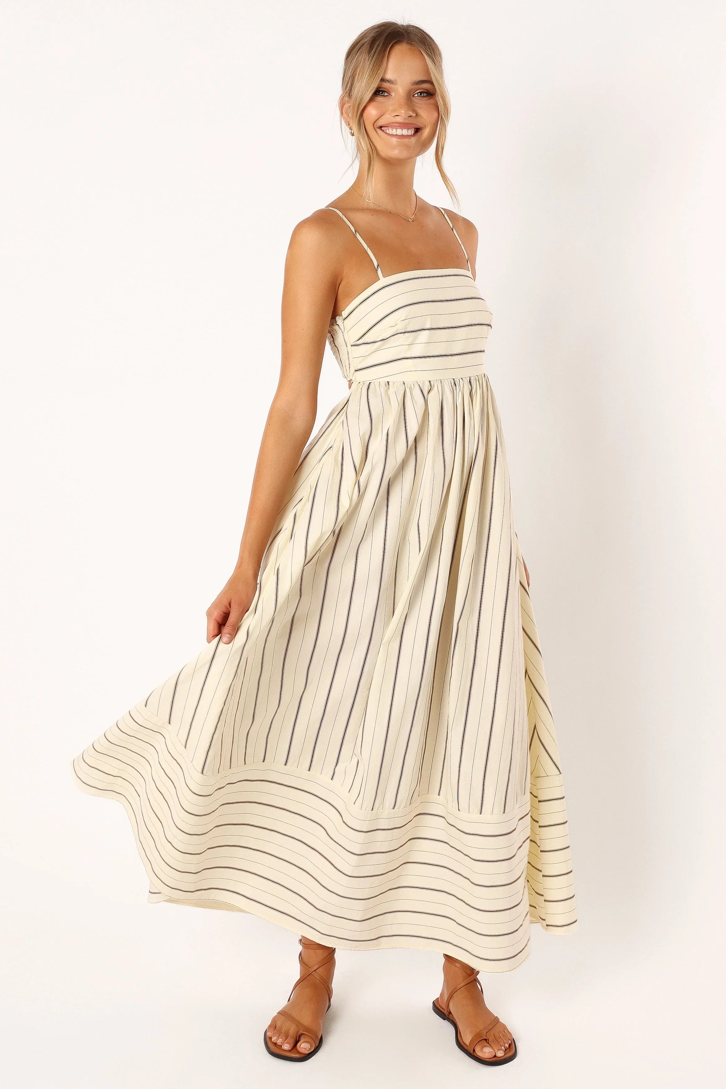 Pixie Maxi Dress Beige Tan