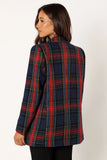 Vivienne Plaid Blazer Red Navy Multi