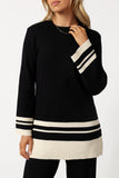Lowell Top Black Off White