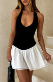 Shes Untouchable Halter Neck Mini Dress Black White