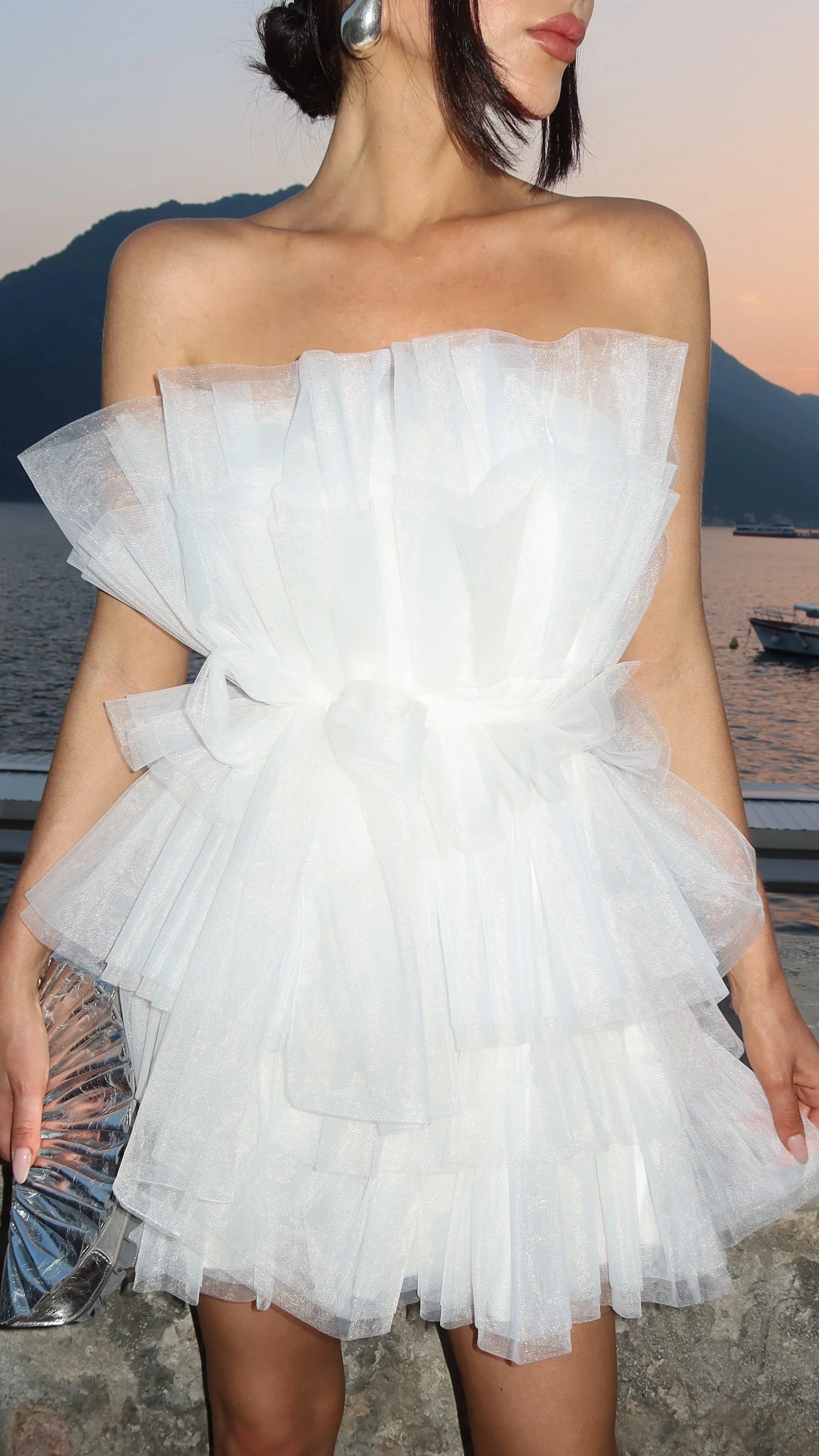 Carrie Mini Dress White