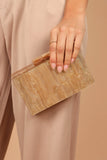 Vixxie Resin Clutch Beige Pearl